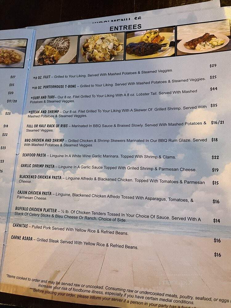 Toucan's Lakefront Restaurant - Mooresville, NC menu_pic