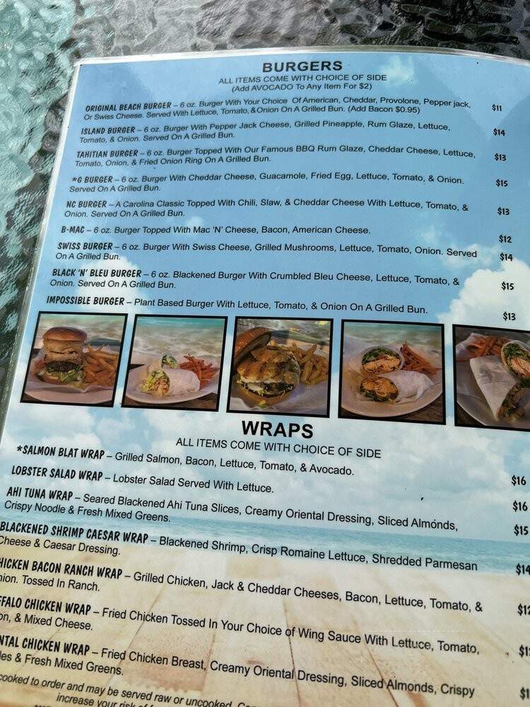 Toucan's Lakefront Restaurant - Mooresville, NC menu_pic
