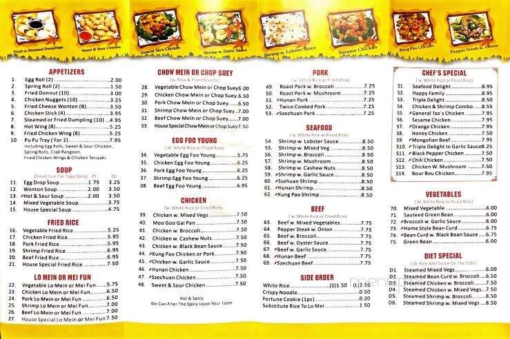 China King Super Buffet - Muskogee, OK menu_pic