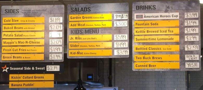 Mission BBQ - Saint Matthews, KY menu_pic