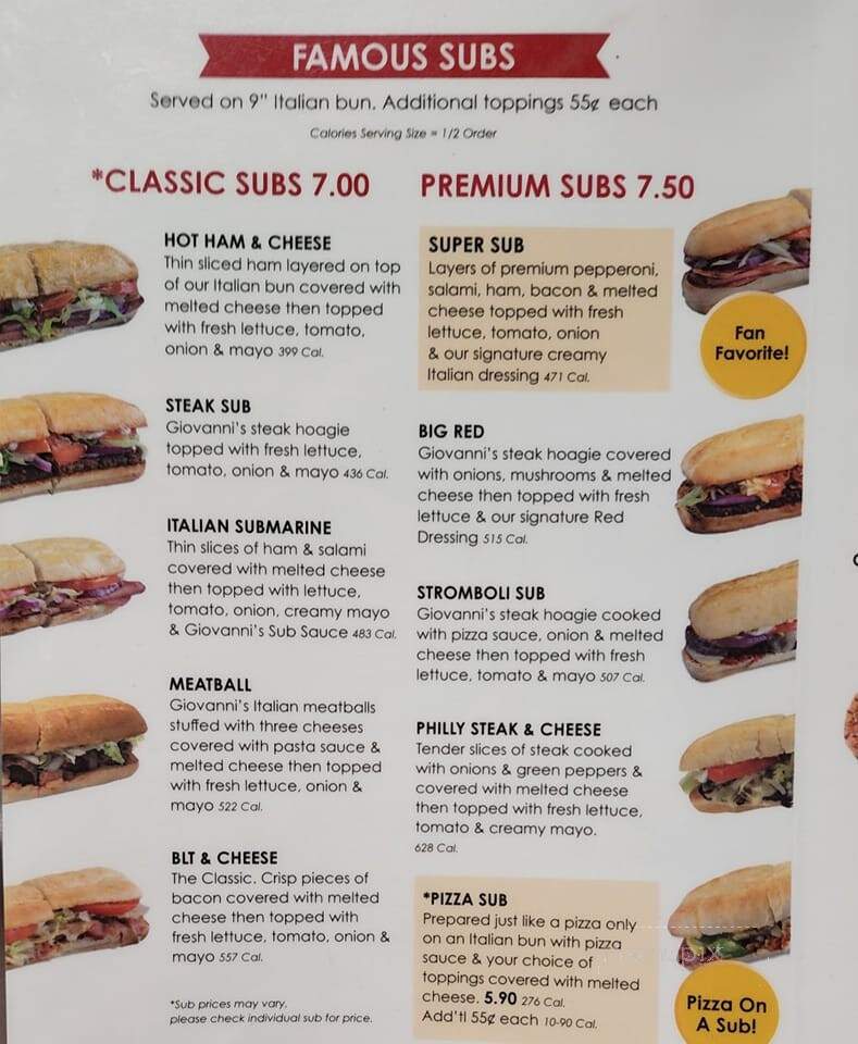 Giovanni's Pizza - Shelbyville, KY menu_pic