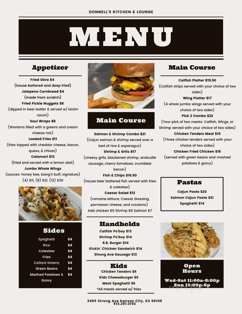 Donnell's Kitchen & Lounge - Kansas City, KS menu_pic