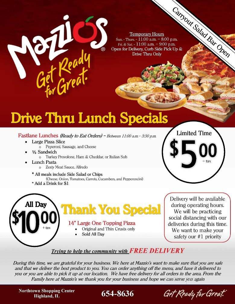 Mazzio's Pizza - Highland, IL