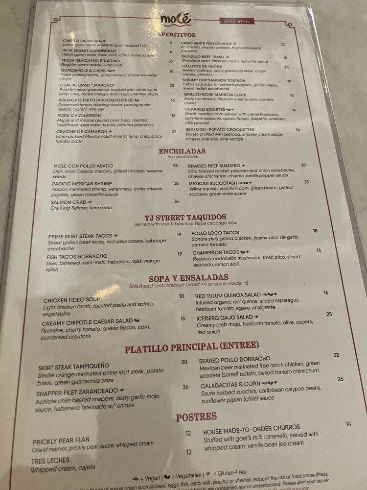 Mole - Palm Desert, CA menu_pic
