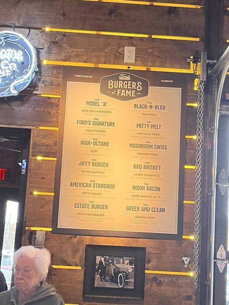 Ford's Garage - Florence, KY menu_pic