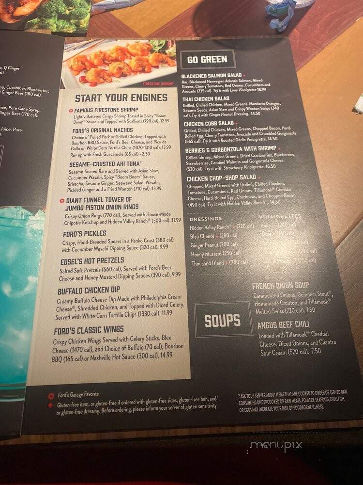 Ford's Garage - Florence, KY menu_pic