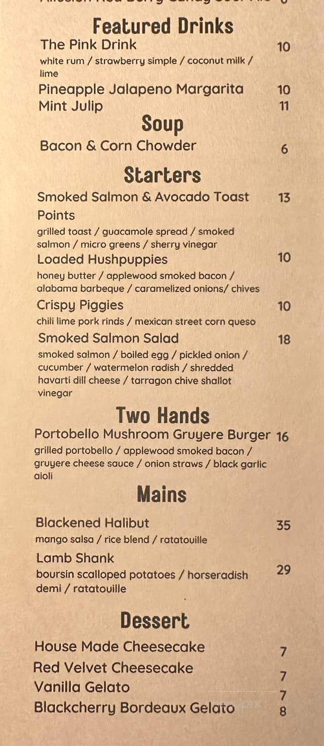 National Public House - Leechburg, PA menu_pic