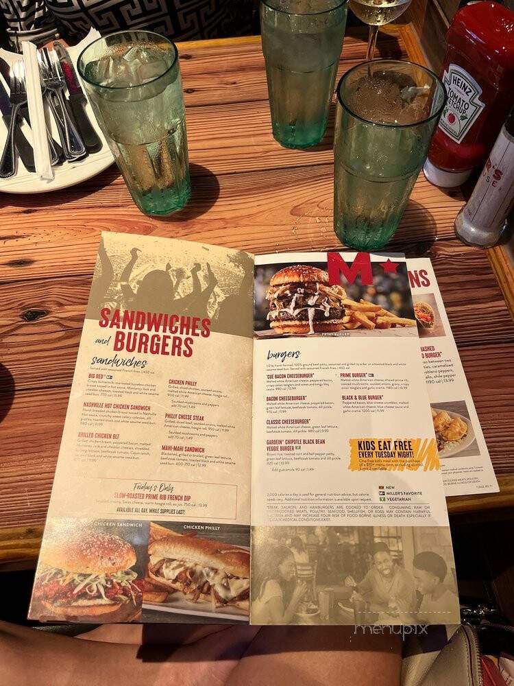 Miller's Ale House - Dawsonville, GA menu_pic