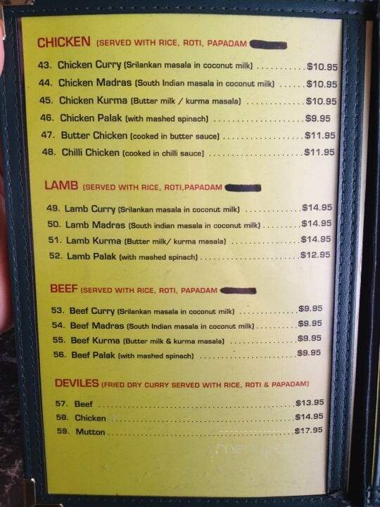 Spicy Greens - Prince George, BC menu_pic