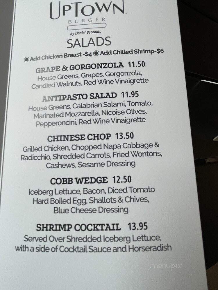 Uptown Burger - Tucson, AZ menu_pic