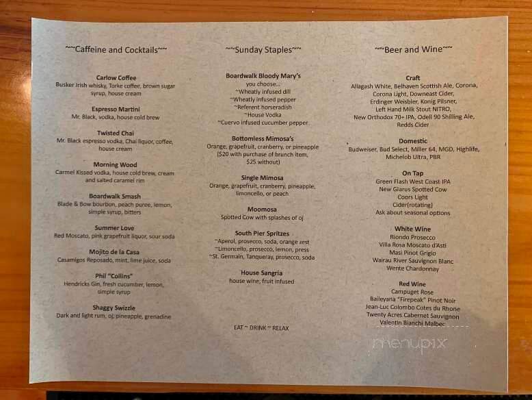 Driftwood South Pier - Sheboygan, WI menu_pic