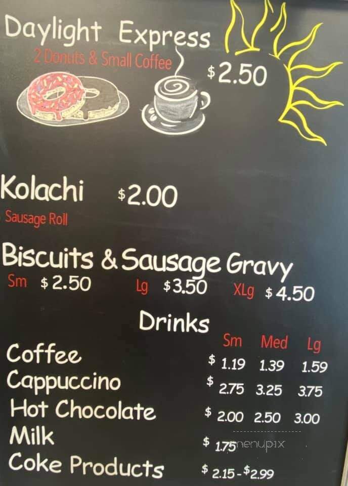 Daylight Donuts - Rapid City, SD menu_pic