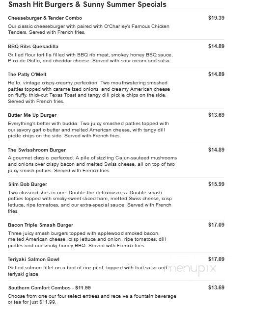 O'Charley's - Goodlettsville, TN menu_pic