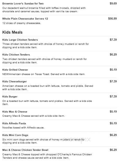 O'Charley's - Goodlettsville, TN menu_pic
