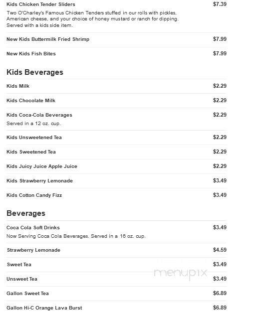 O'Charley's - Goodlettsville, TN menu_pic