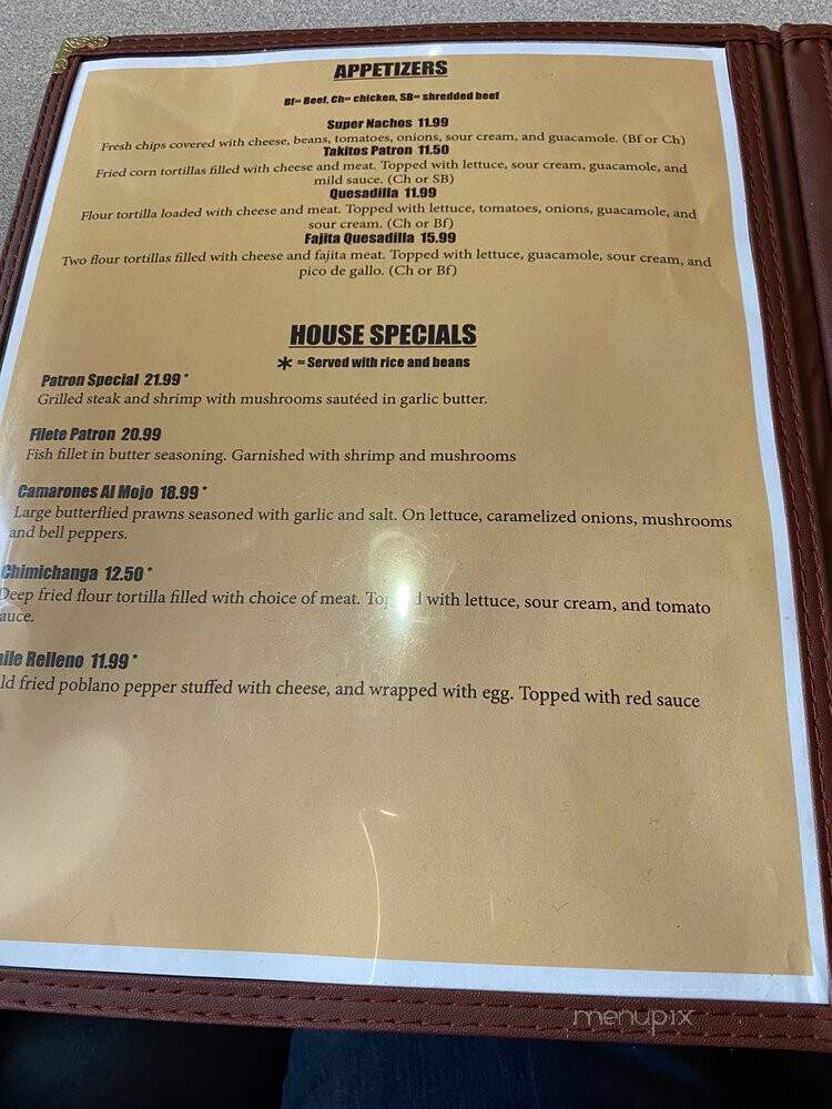 El Patron - Sedro-Woolley, WA menu_pic