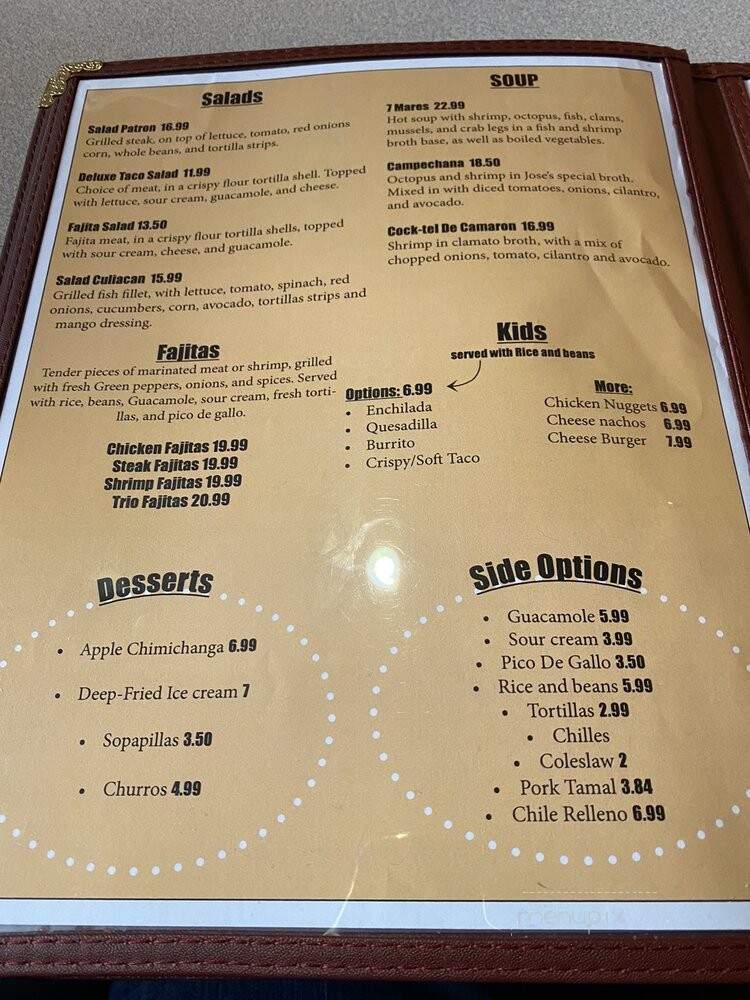 El Patron - Sedro-Woolley, WA menu_pic
