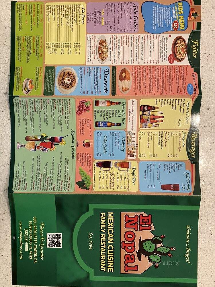 El Nopal - Floyds Knobs, IN menu_pic