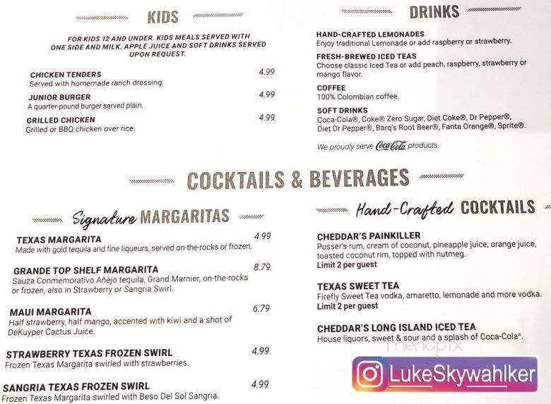 Cheddar's Scratch Kitchen - Lafayette, IN menu_pic