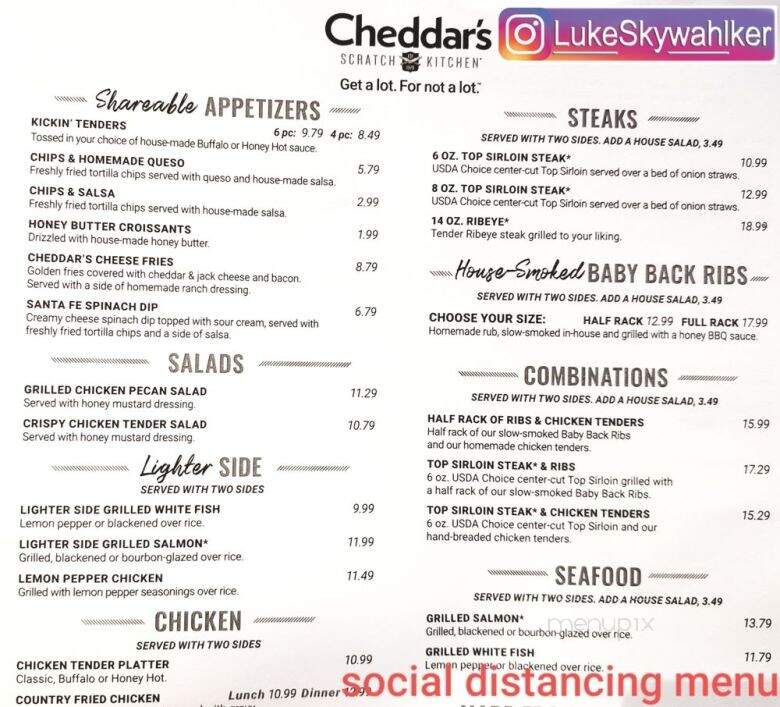 Cheddar's Scratch Kitchen - Lafayette, IN menu_pic