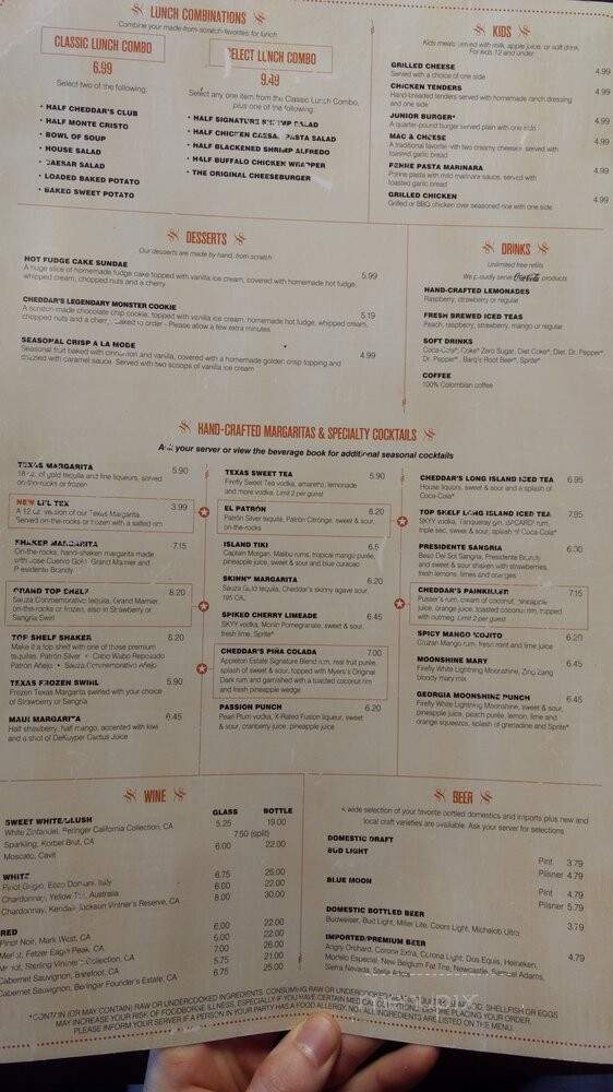Cheddar's Scratch Kitchen - Lafayette, IN menu_pic