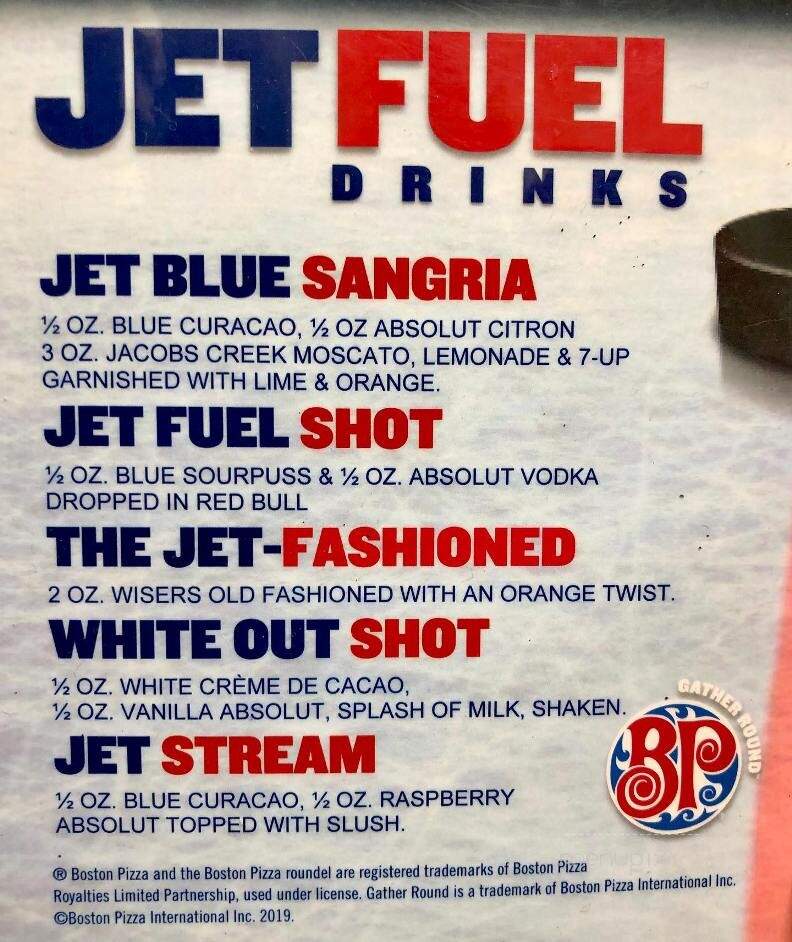Boston Pizza - Selkirk, MB menu_pic