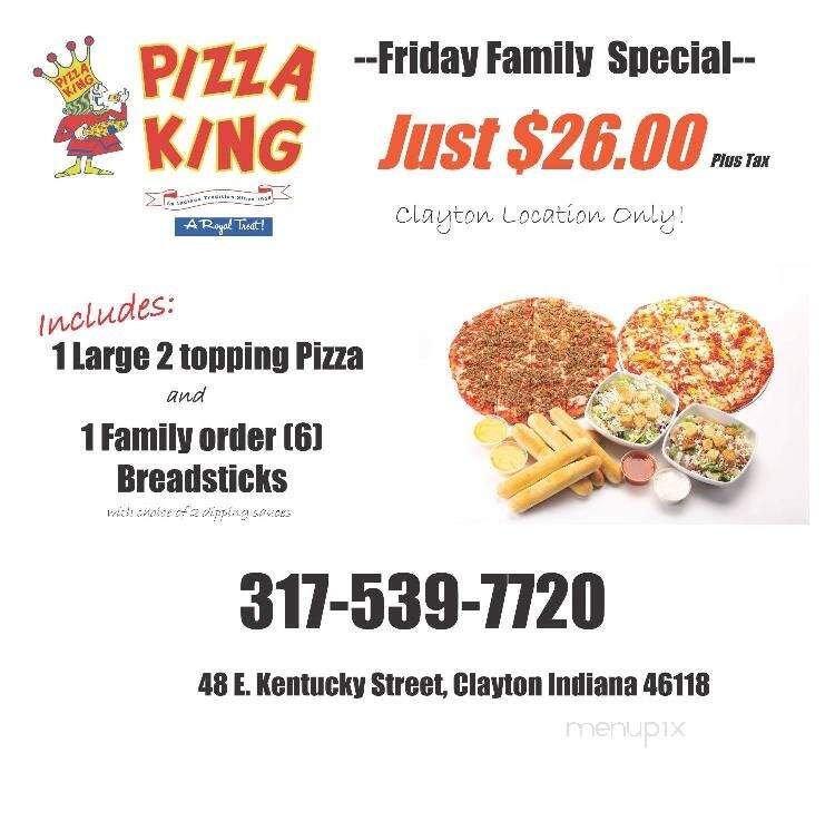 Pizza King - Clayton, IN menu_pic