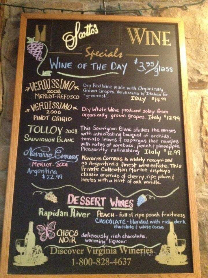 Scotto's Italian Restaurant - Waynesboro, VA menu_pic