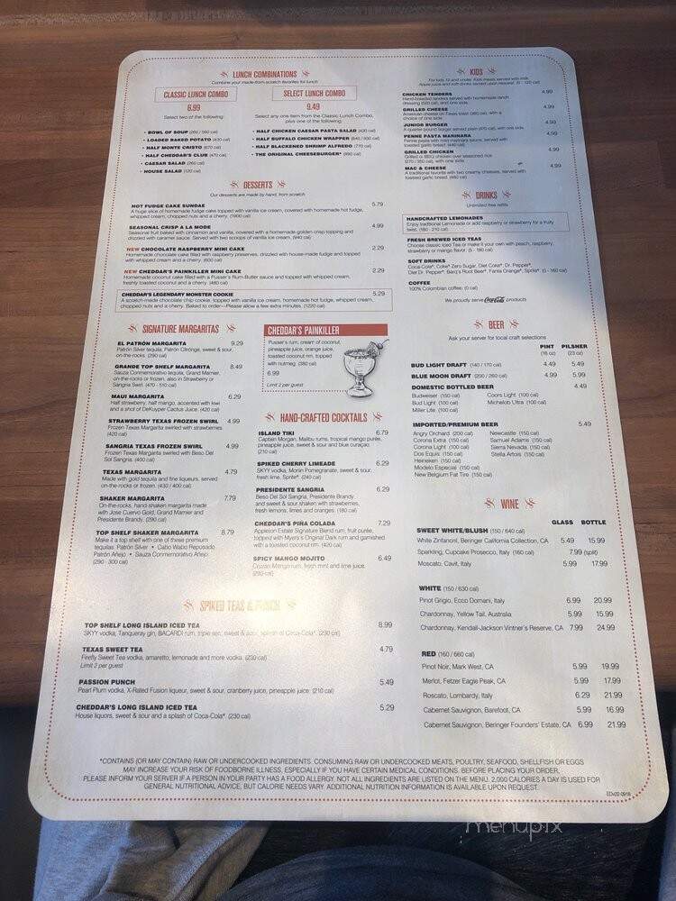 Cheddar's Scratch Kitchen - Denton, TX menu_pic