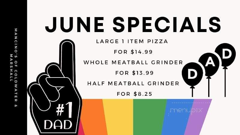Mancino's Pizza & Grinders - Marshall, MI menu_pic
