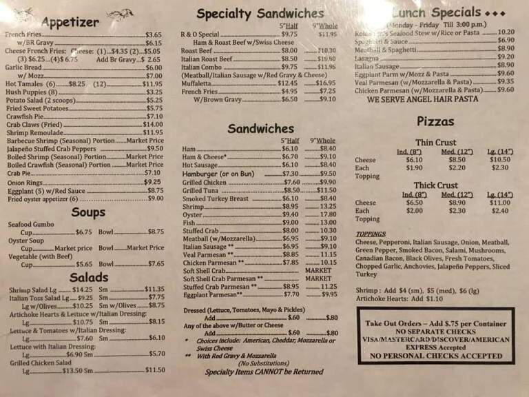 R & O Restaurant - Metairie, LA menu_pic