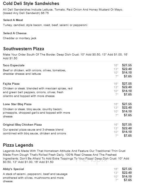 Pizza Inn - Greeneville, TN menu_pic