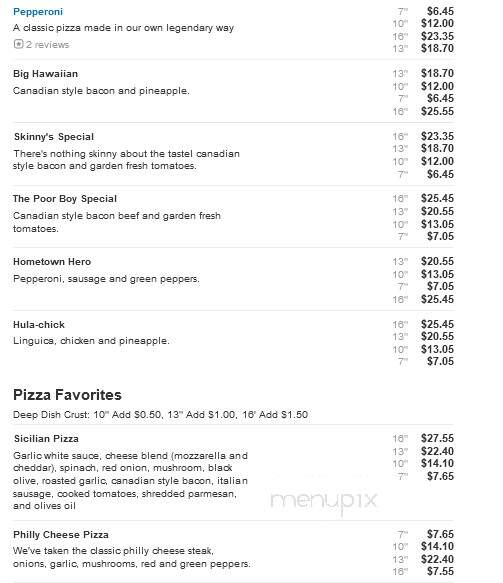 Pizza Inn - Greeneville, TN menu_pic