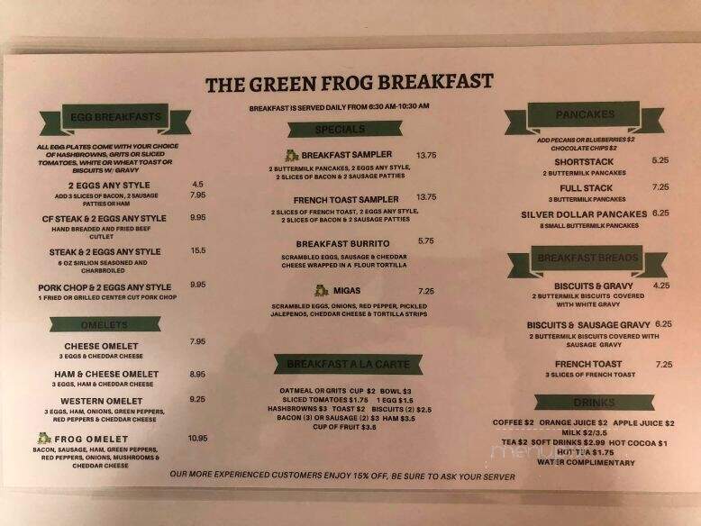 Green Frog Restaurant - Jacksboro, TX