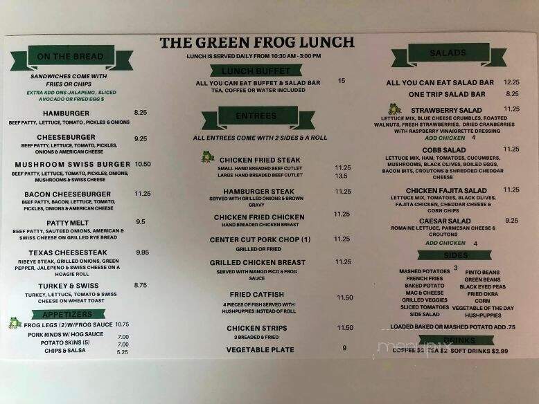 Green Frog Restaurant - Jacksboro, TX