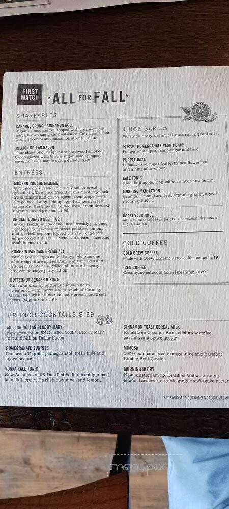 First Watch - Kildeer, IL menu_pic