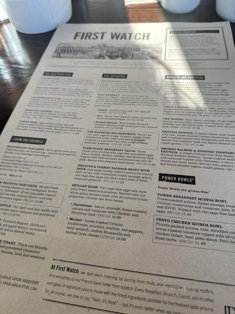 First Watch - Kildeer, IL menu_pic