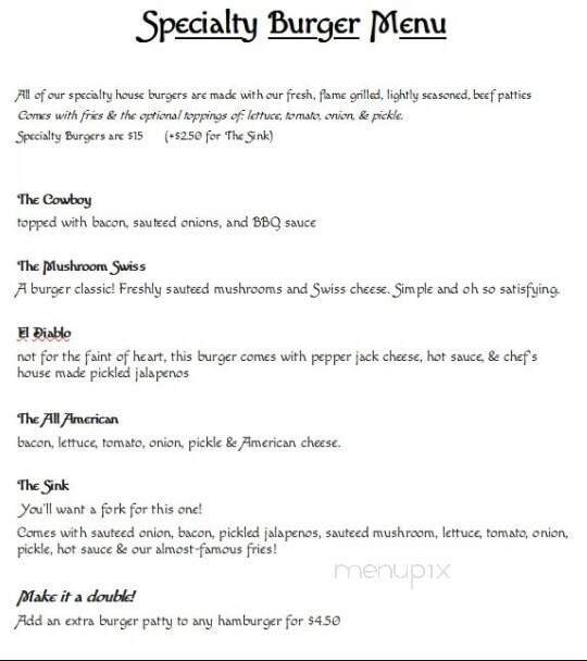 Main Street Bar & Grill - South Boston, VA menu_pic
