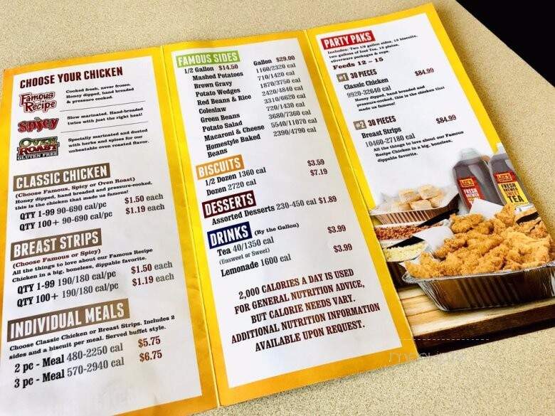 Lee's Famous Recipe Chicken - Anderson, IN menu_pic