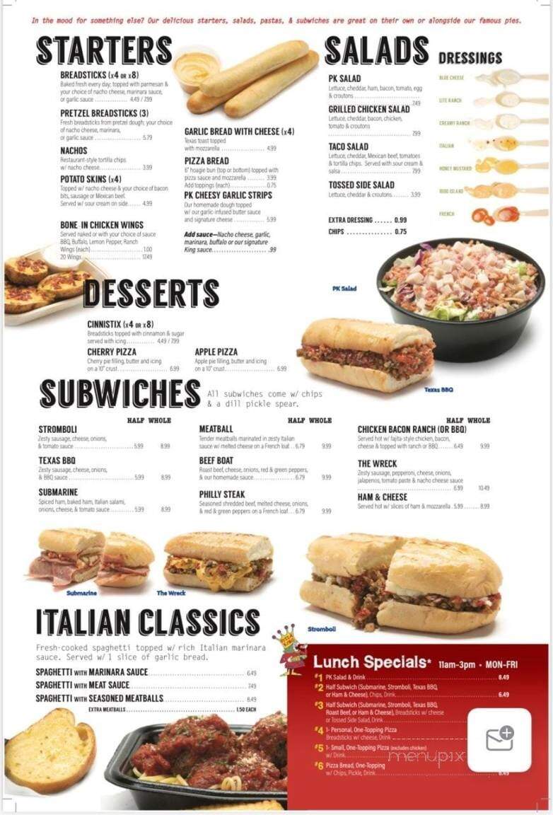 Pizza King - North Vernon, IN menu_pic