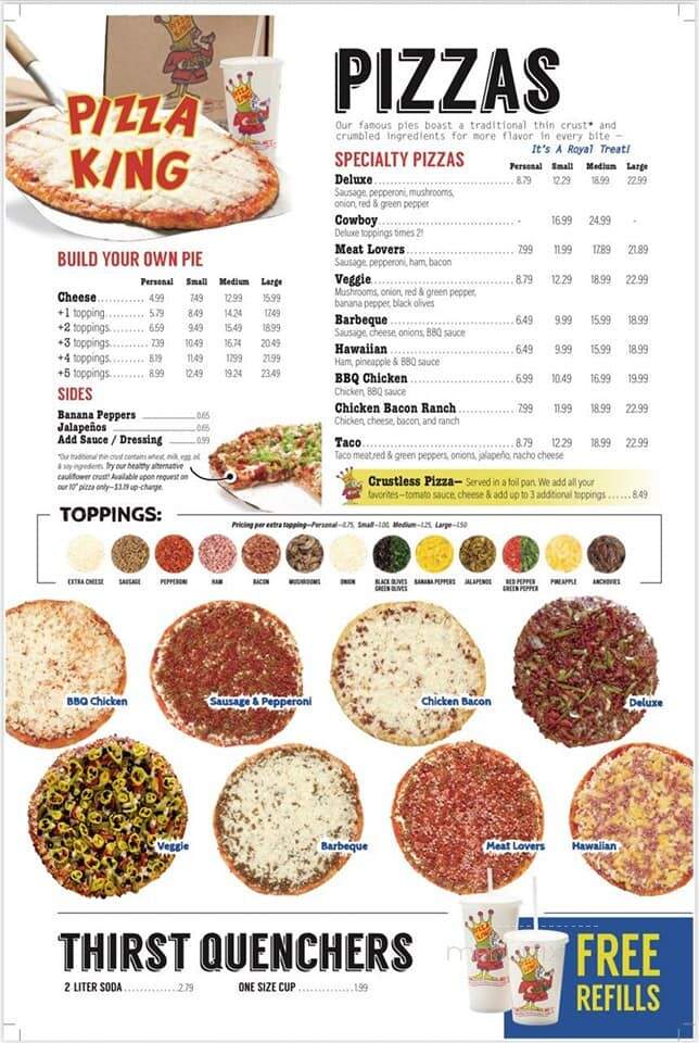 Pizza King - North Vernon, IN menu_pic