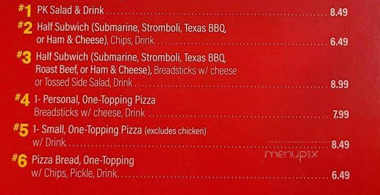Pizza King - North Vernon, IN menu_pic