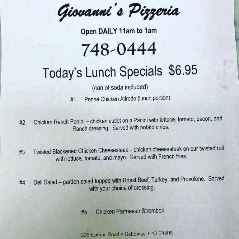 Giovanni's Pizza - Galloway, NJ