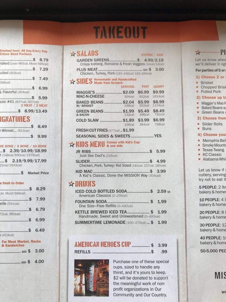 Mission BBQ - Northville, MI menu_pic