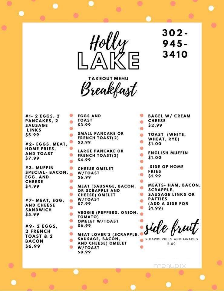 Holly Lake Campsite Camping Store Country Kitchen - Millsboro, DE menu_pic