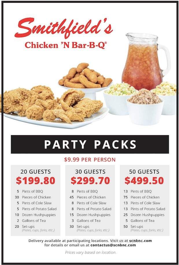 Smithfield's Chicken 'N Bar-B-Q - Southern Pines, NC menu_pic