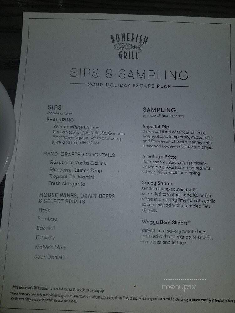 Bonefish Grill - Concord Mills, NC menu_pic