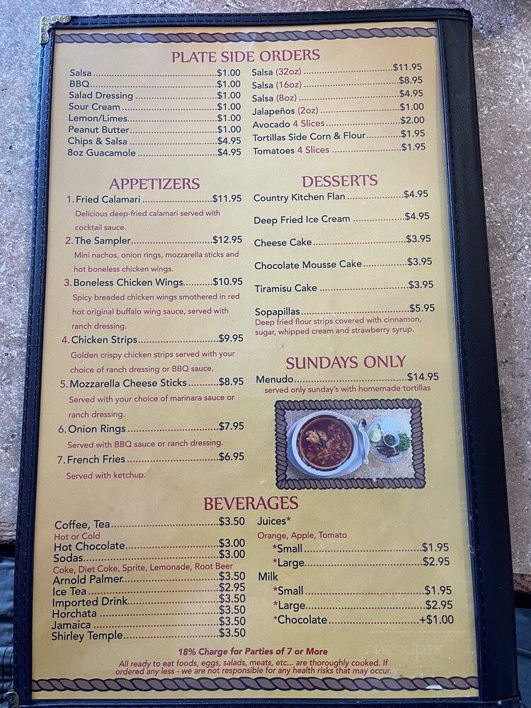 Country Kitchen - Clearlake Oaks, CA menu_pic