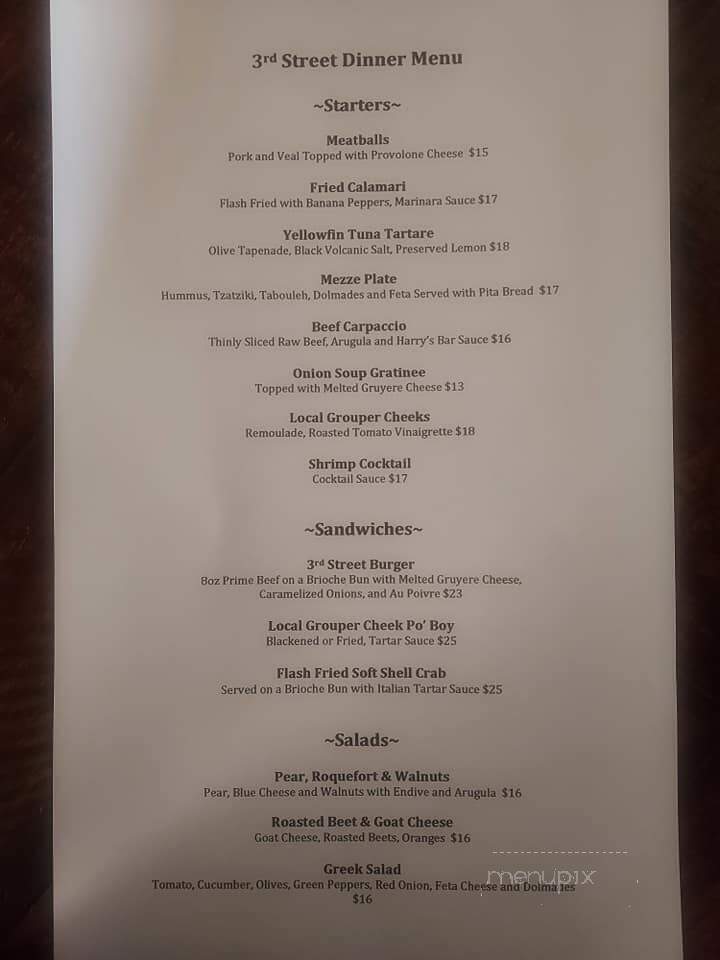 3rd Street Cafe - Boca Grande, FL menu_pic