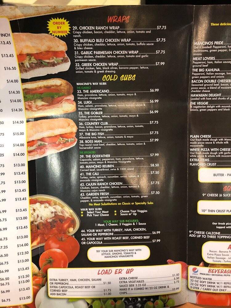 Mancino's Pizza & Grinders - Westland, MI menu_pic